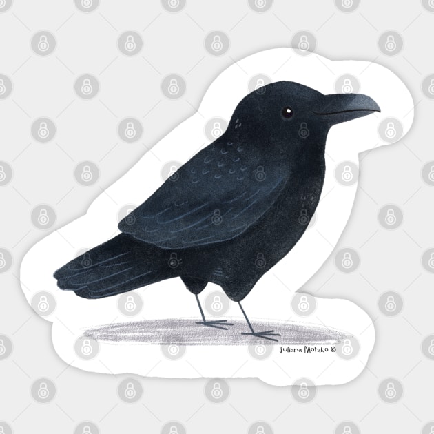 American Crow Sticker by julianamotzko